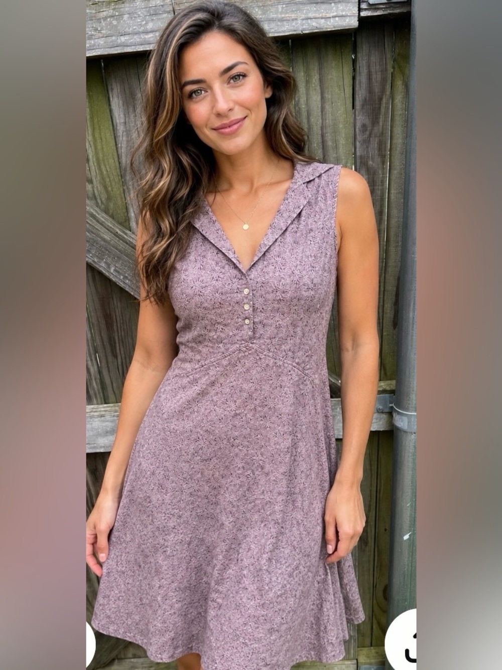👗Sundance Sleeveless Mauve Polo-Collar Midi Dress